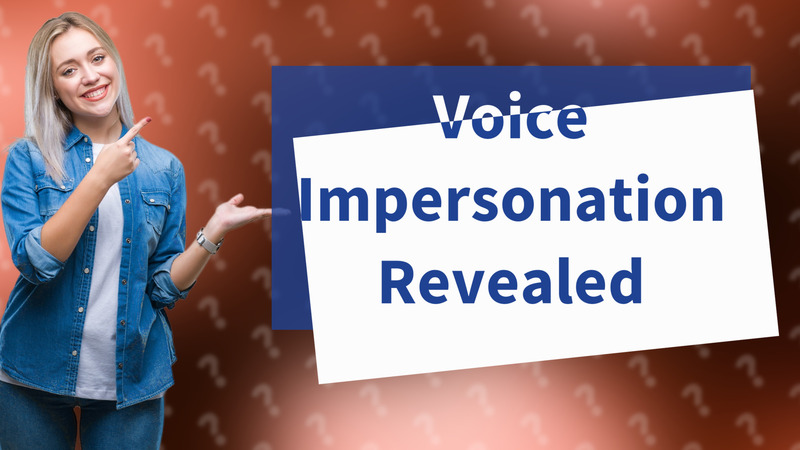 Voice Impersonation Revealed