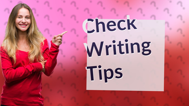 Check Writing Tips