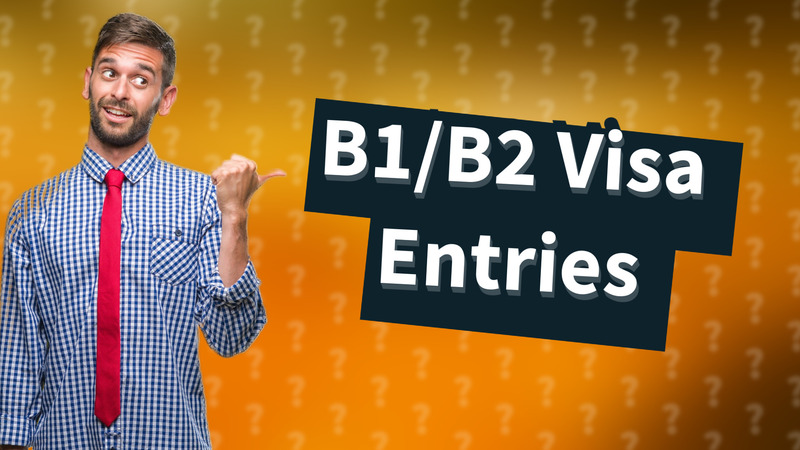 B1/B2 Visa Entries