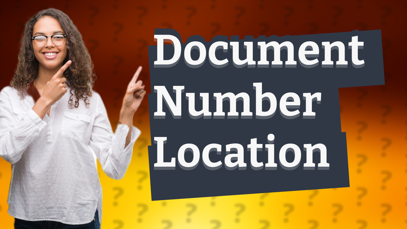 Document Number Location