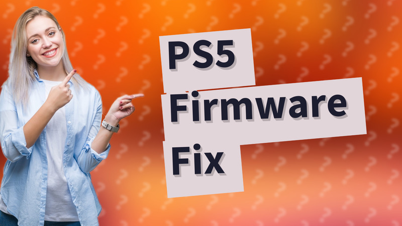 PS5 Firmware Fix