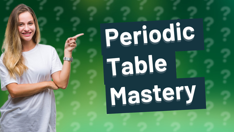 Periodic Table Mastery