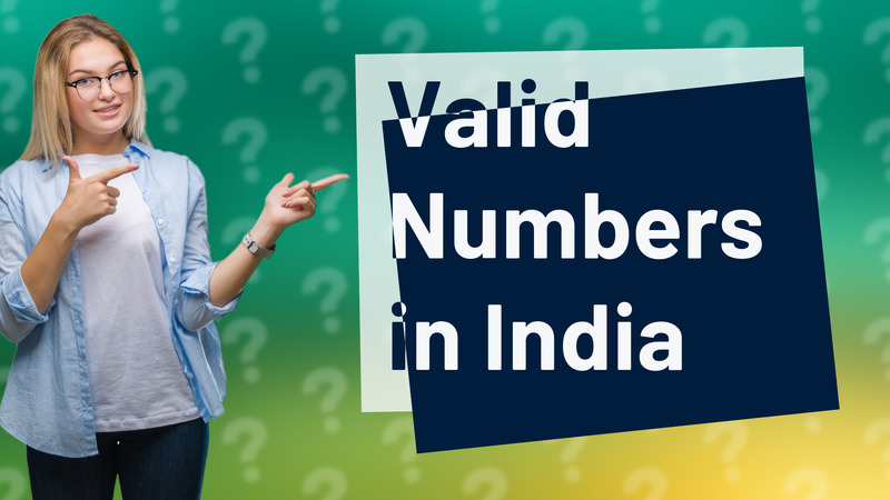 Valid Numbers in India
