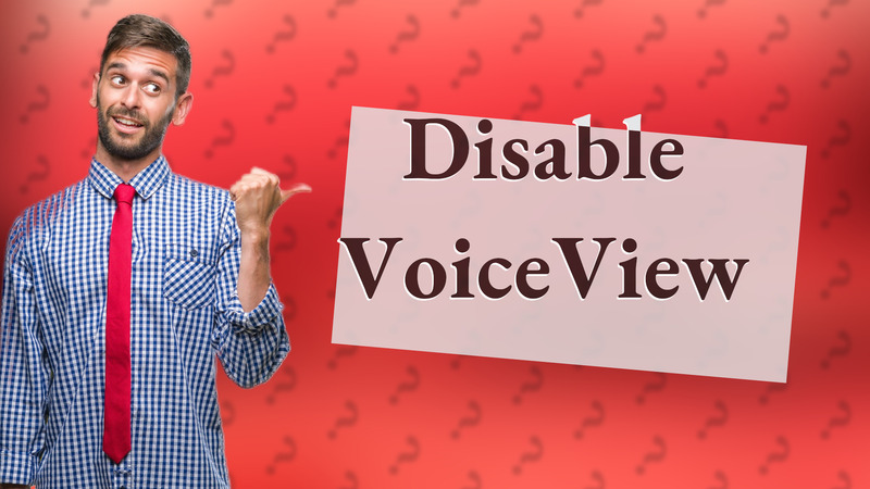 Disable VoiceView
