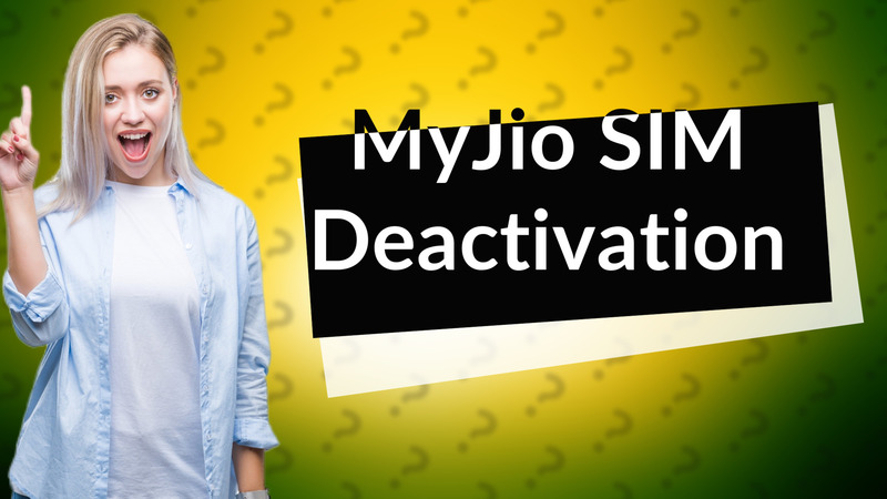 MyJio SIM Deactivation
