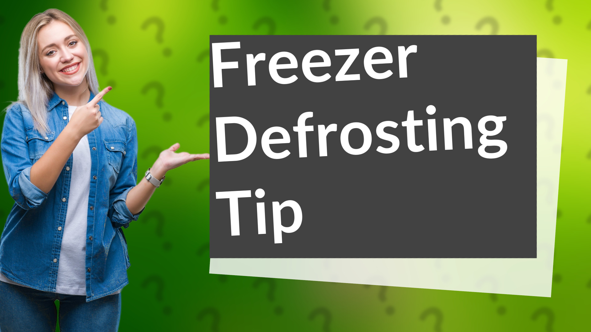 Freezer Defrosting Tip
