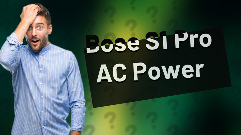Bose S1 Pro AC Power