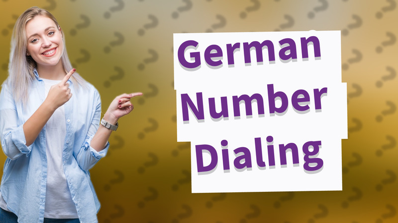 German Number Dialing