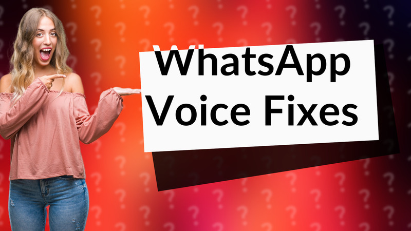 WhatsApp Voice Fixes