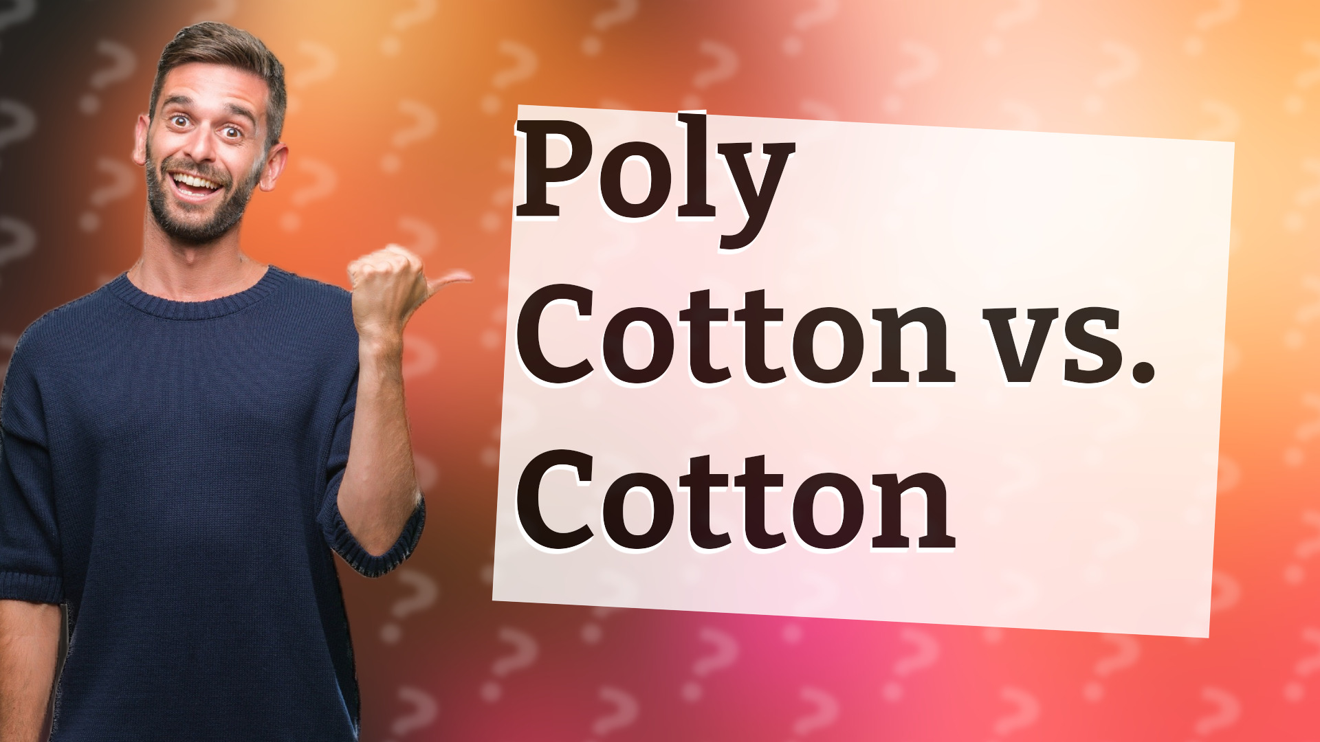 Poly Cotton vs. Cotton