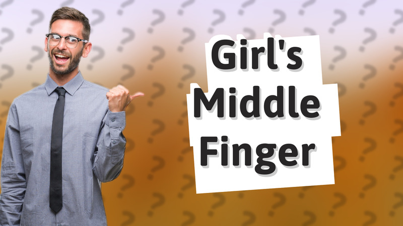 Girl's Middle Finger
