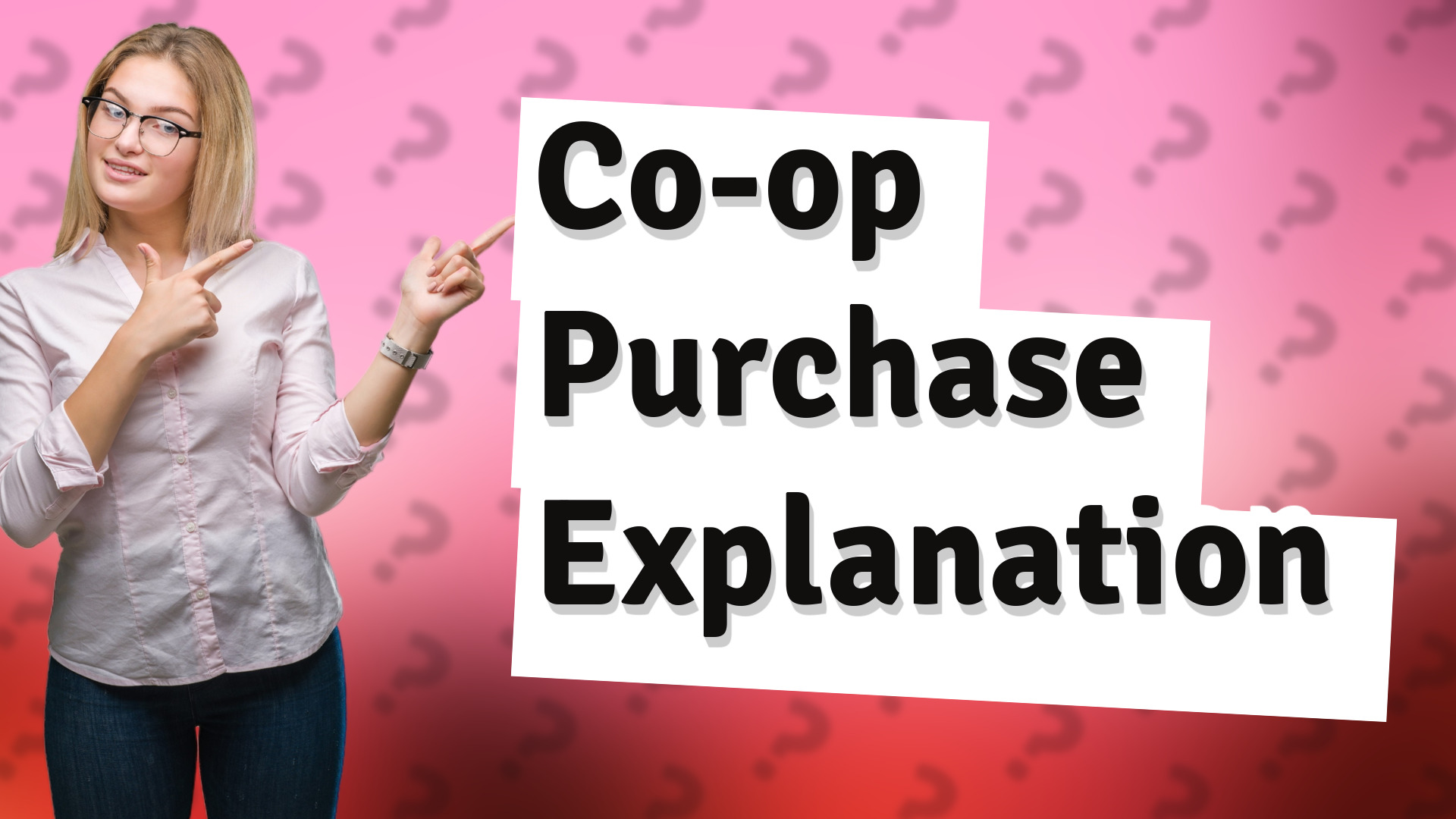 Co-op Purchase Explanation