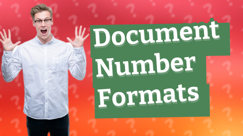 Document Number Formats