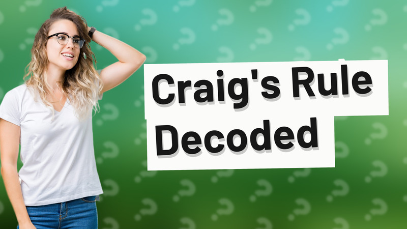 Craig's Rule Decoded