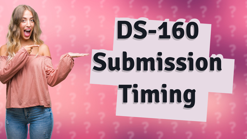 DS-160 Submission Timing