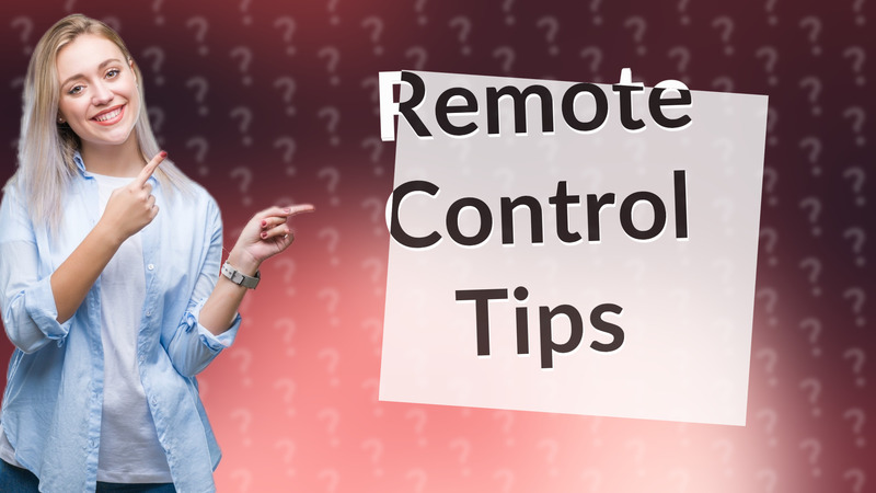 Remote Control Tips