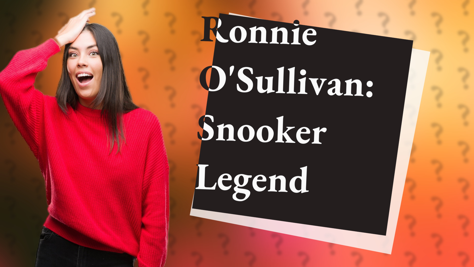 Ronnie O'Sullivan: Snooker Legend