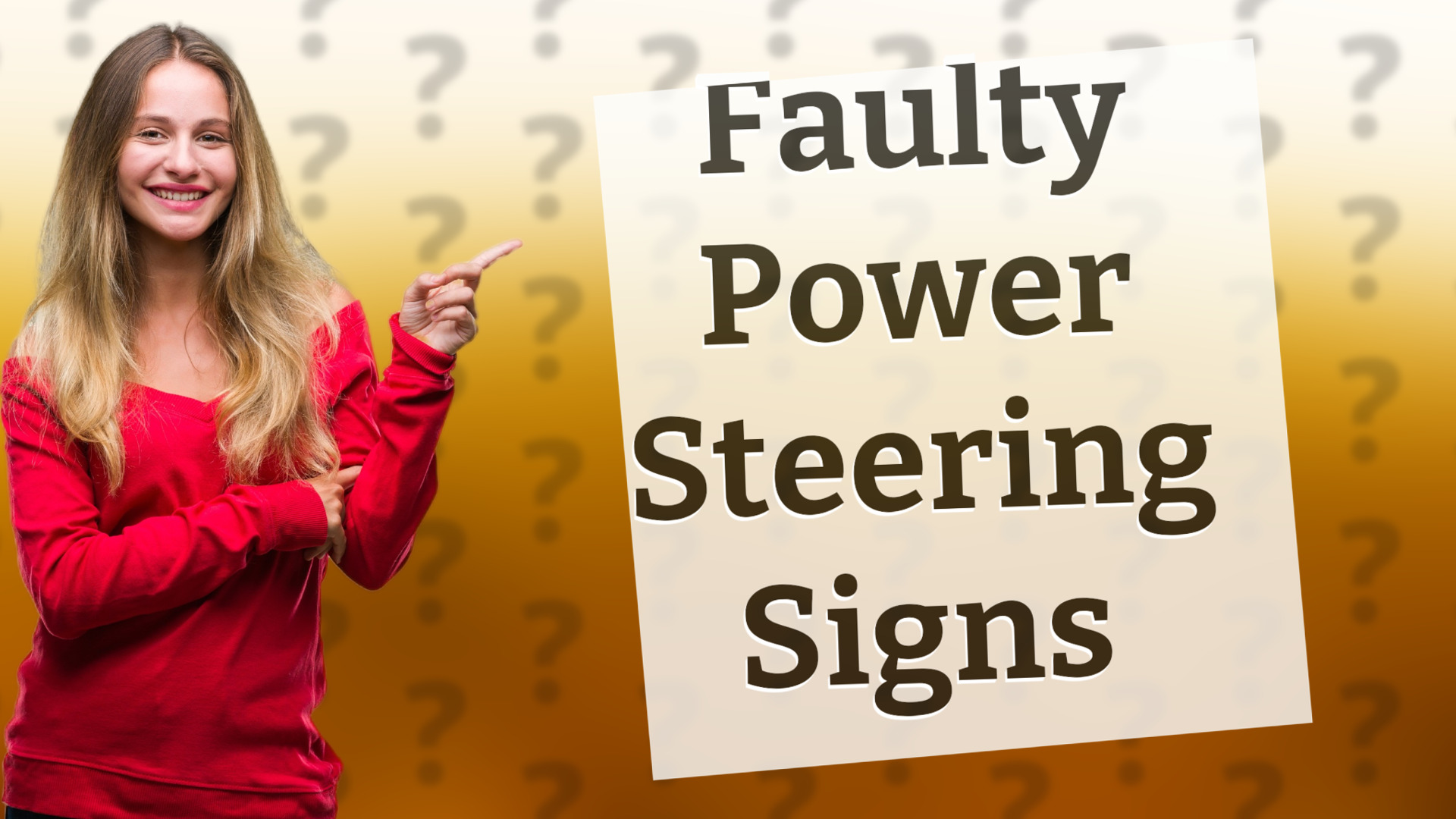 Faulty Power Steering Signs