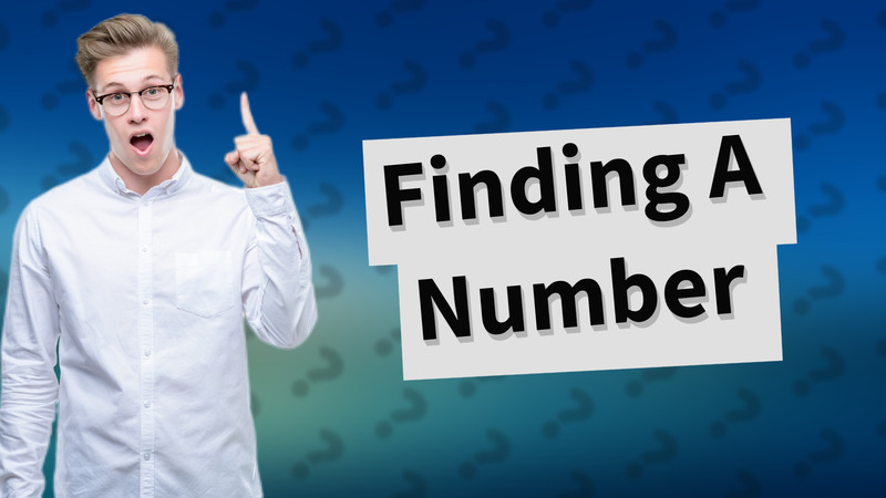 Finding A Number