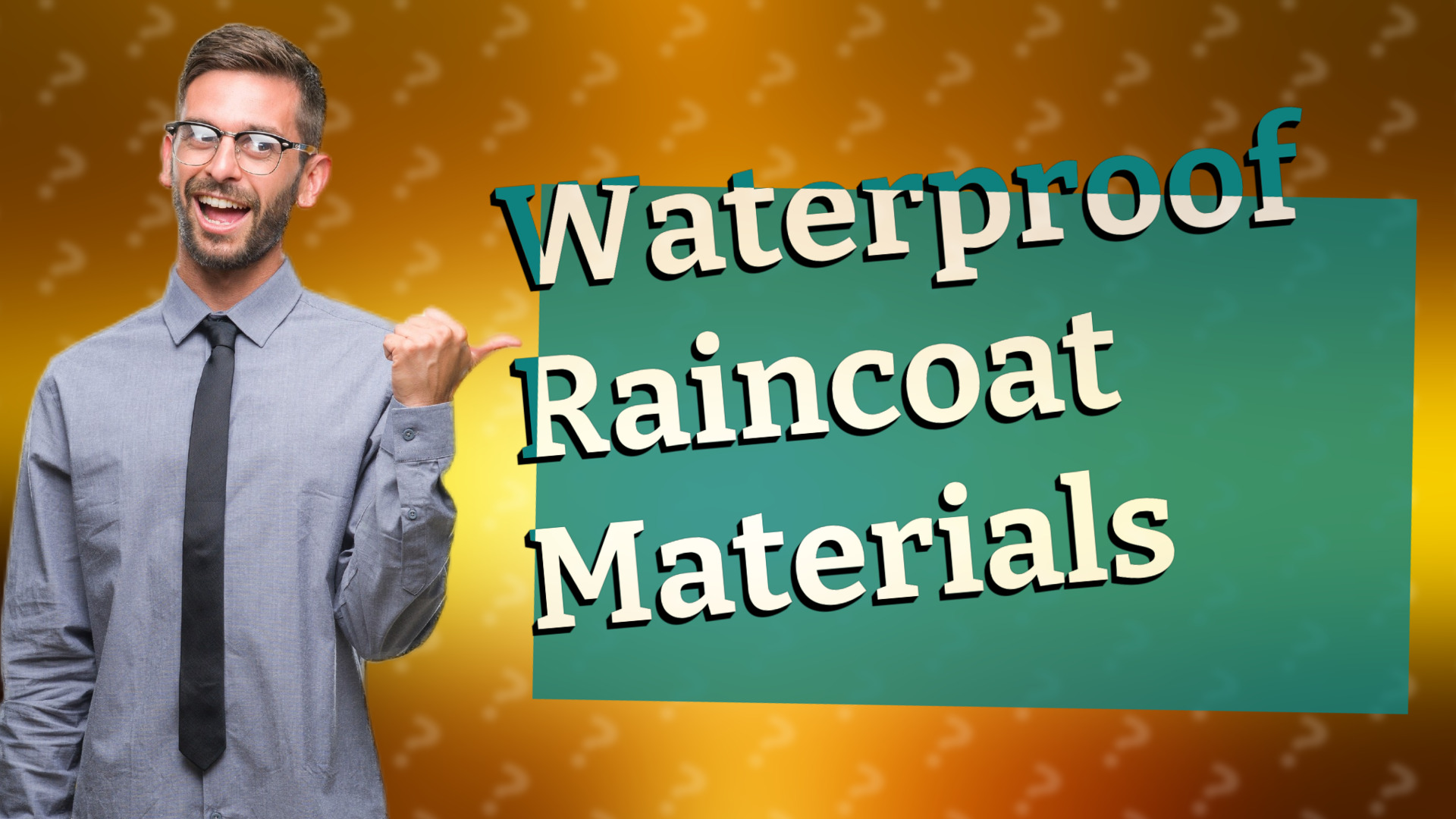 Waterproof Raincoat Materials