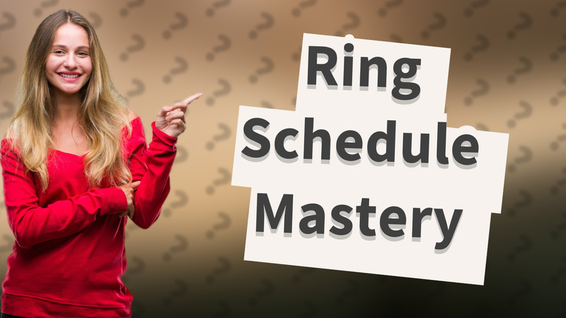Ring Schedule Mastery