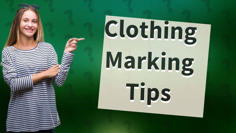 Clothing Marking Tips