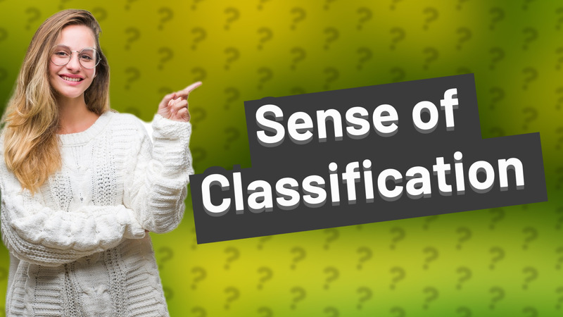 Sense of Classification
