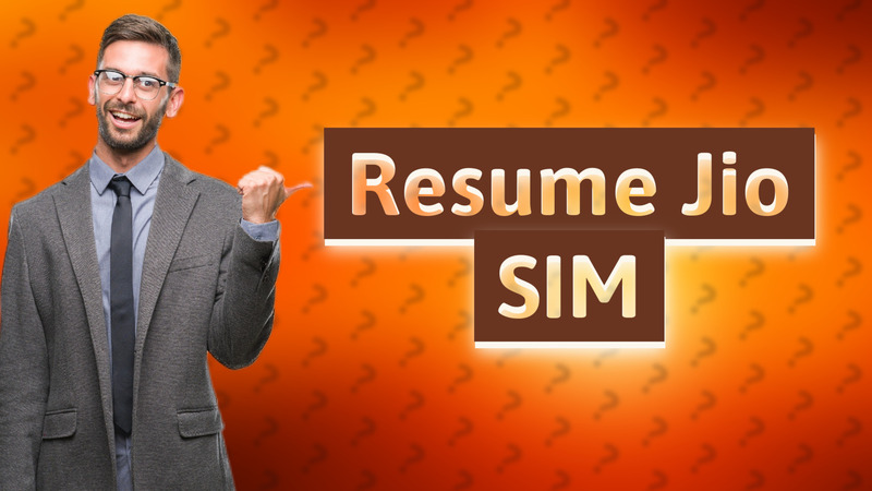 Resume Jio SIM