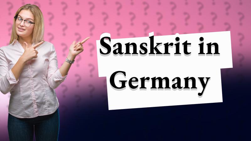 Sanskrit in Germany