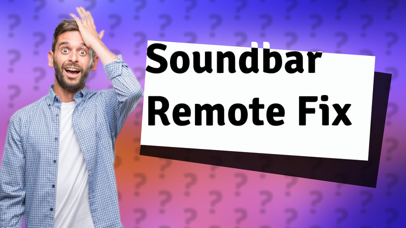 Soundbar Remote Fix