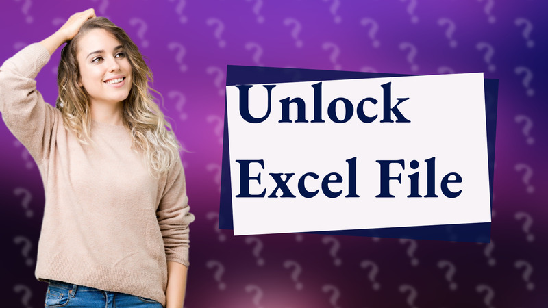 Unlock Excel File