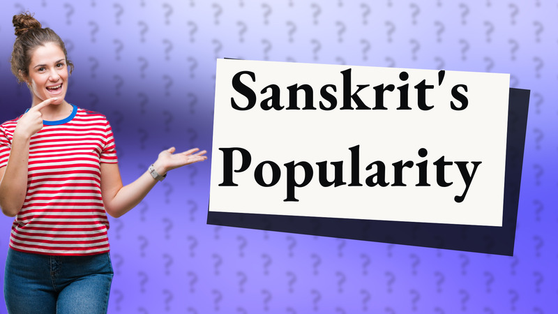 Sanskrit's Popularity