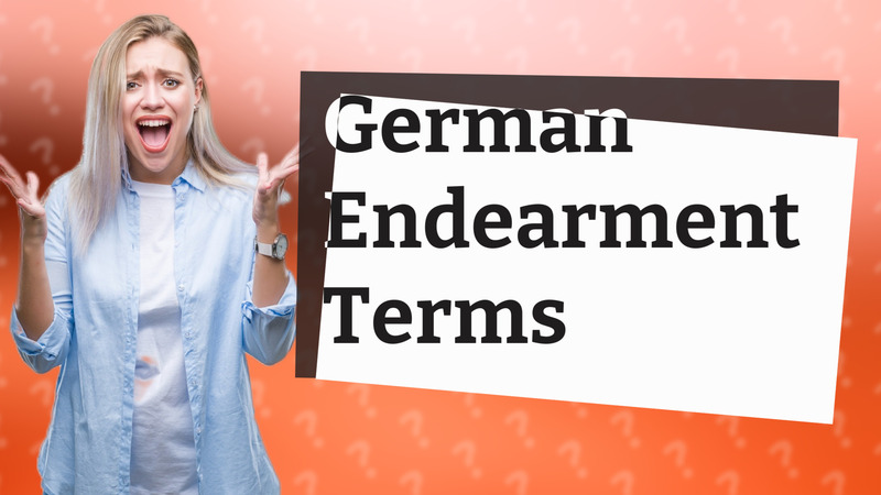 German Endearment Terms