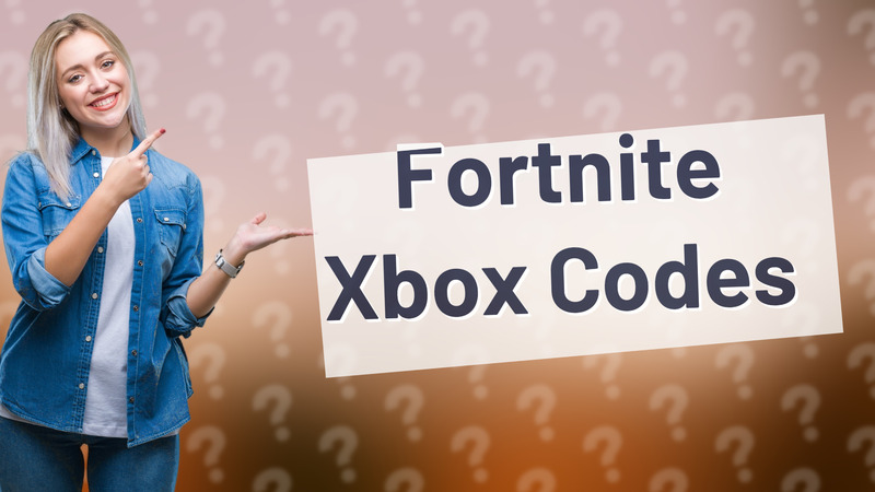 Fortnite Xbox Codes