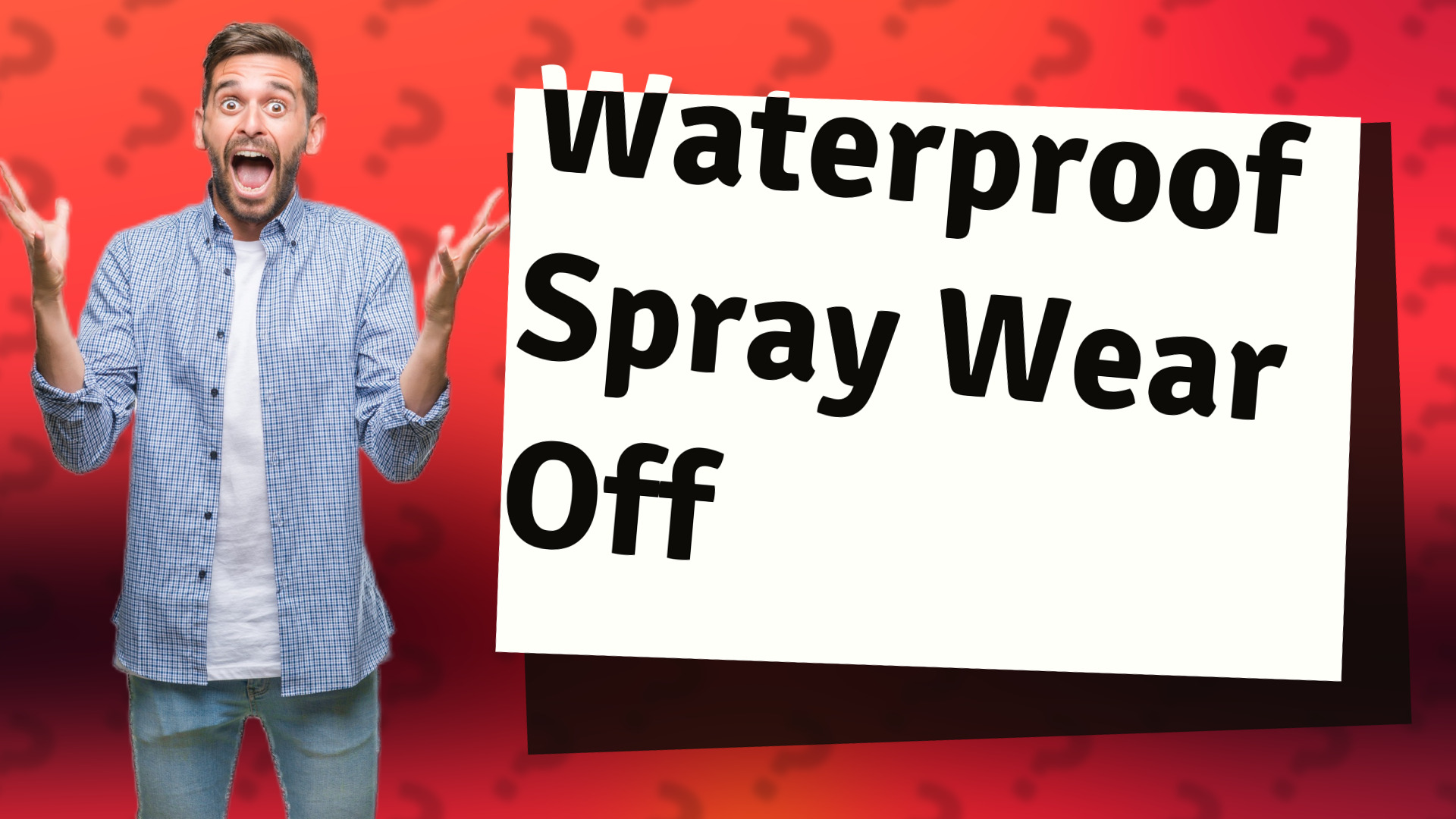 Waterproof Spray Wear Off