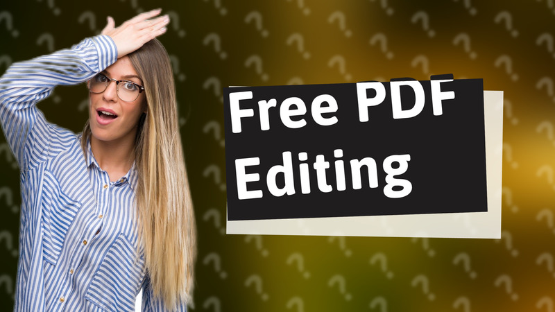 Free PDF Editing