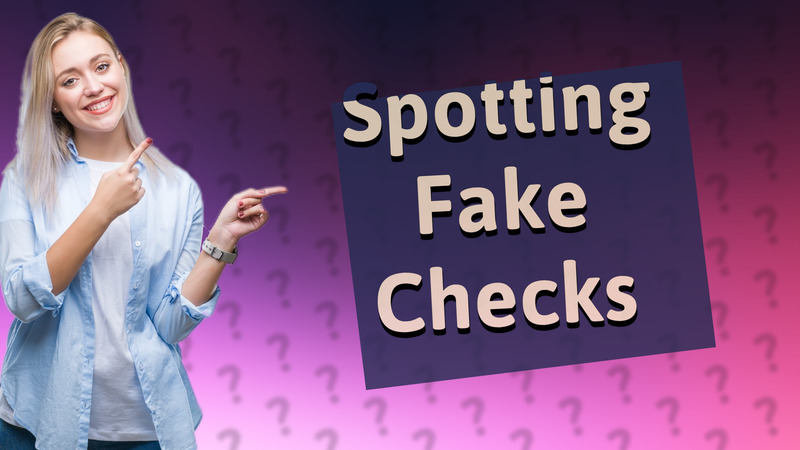 Spotting Fake Checks