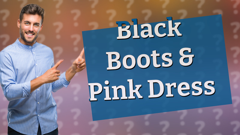 Black Boots & Pink Dress