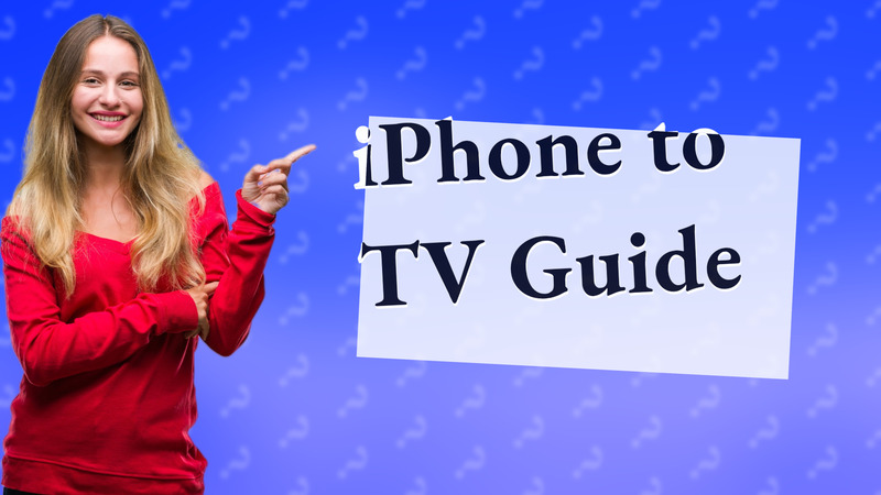 iPhone to TV Guide