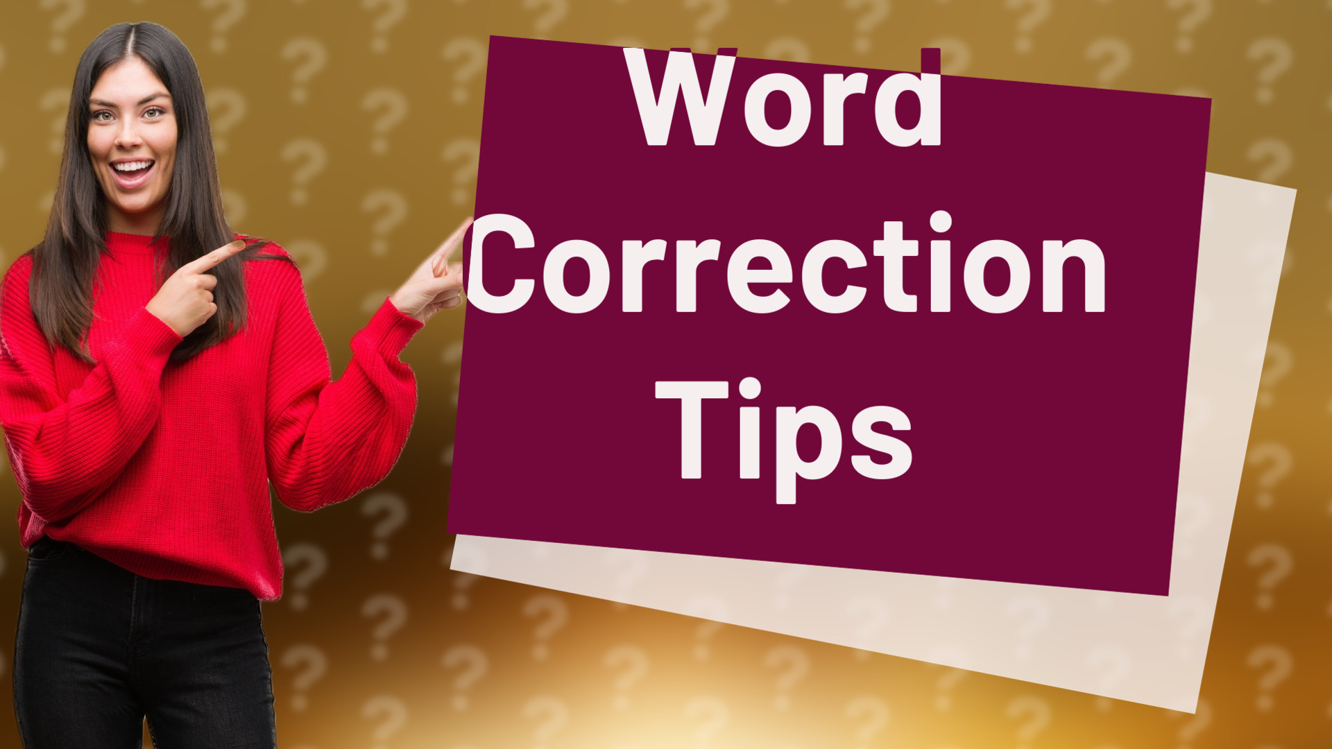 Word Correction Tips