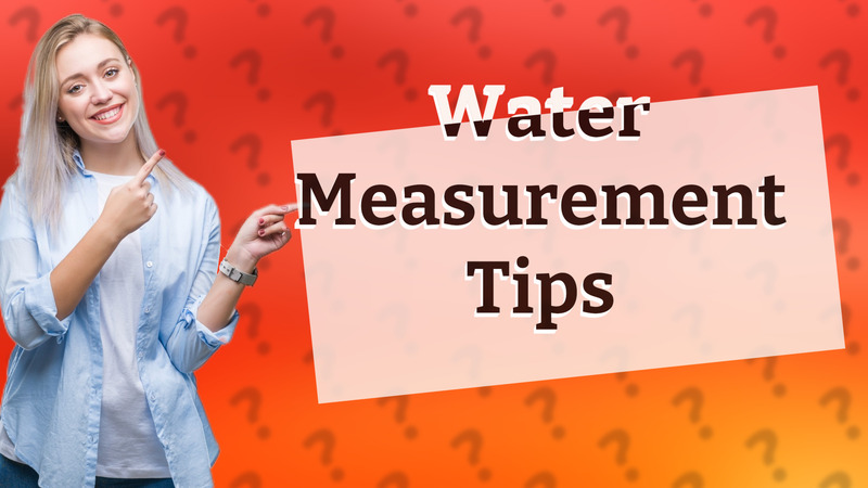 Water Measurement Tips