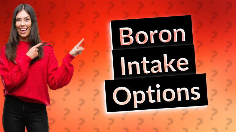 Boron Intake Options