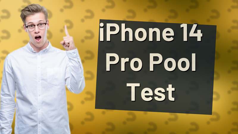 iPhone 14 Pro Pool Test