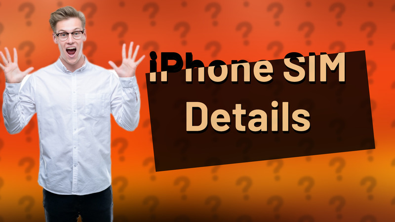 iPhone SIM Details