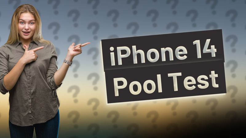 iPhone 14 Pool Test