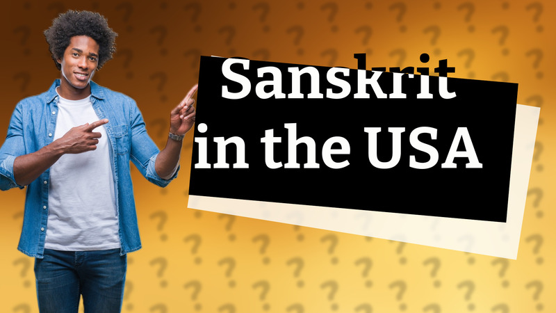 Sanskrit in the USA