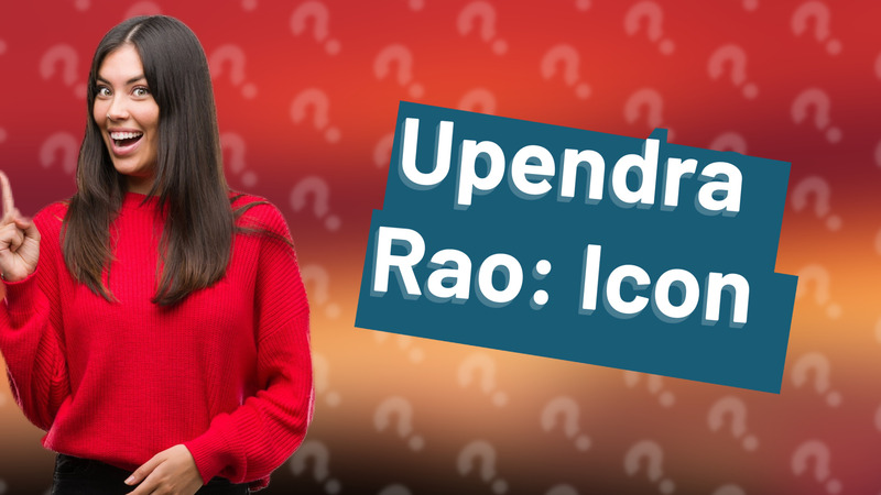 Upendra Rao: Icon