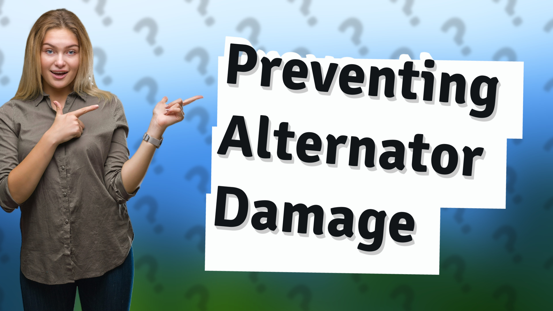 Preventing Alternator Damage