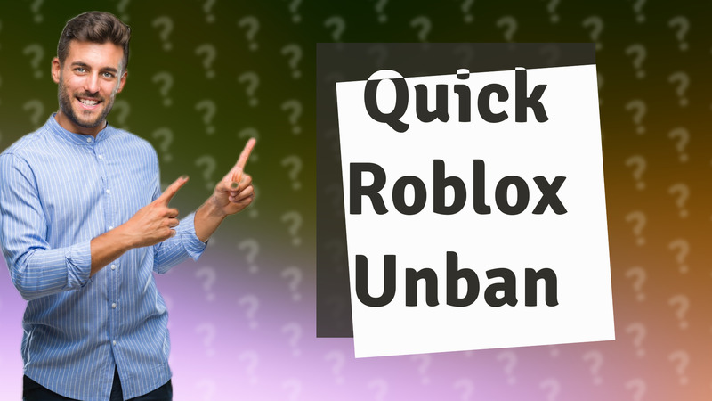 Quick Roblox Unban