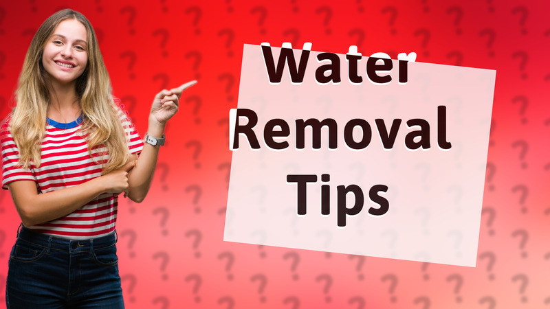 Water Removal Tips